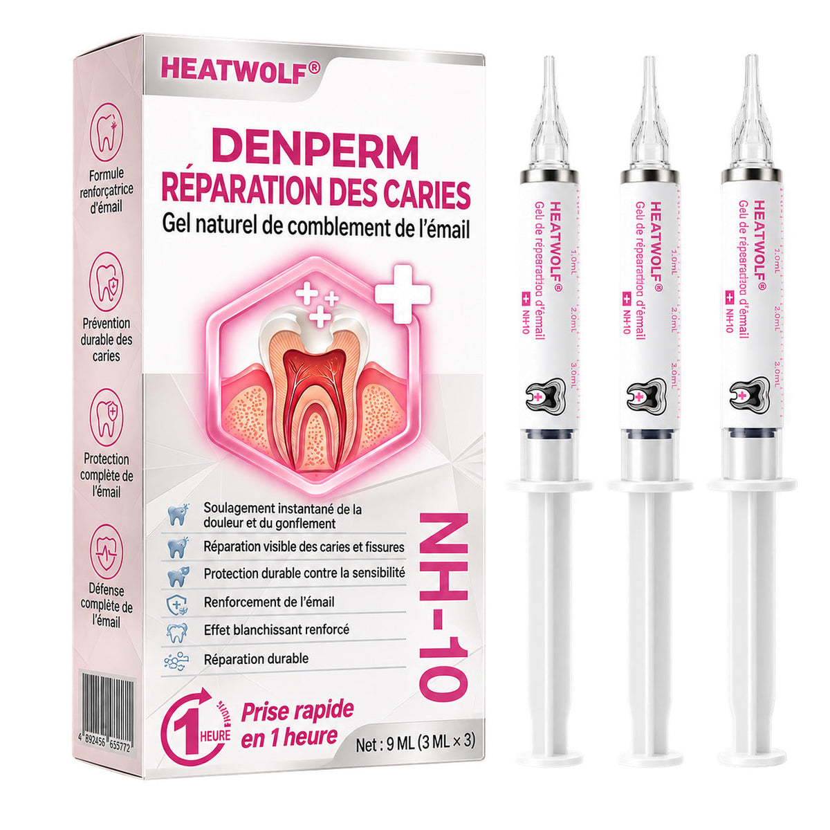 HEATWOLF® DenPerm – Gel naturel d’émail dentaire pour le traitement des caries (Copie)
