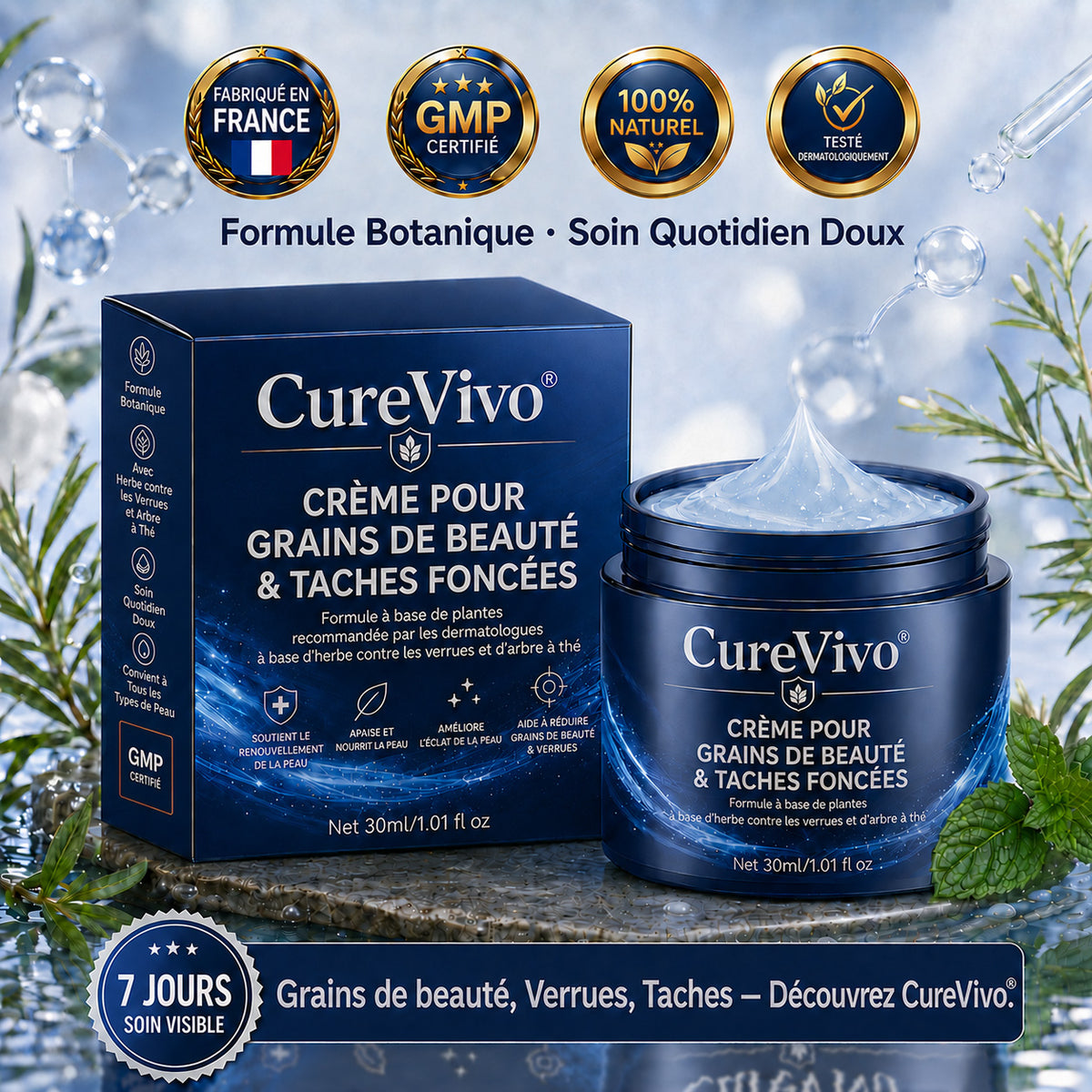 🏆𝗖𝘂𝗿𝗲𝗩𝗶𝘃𝗼® 𝗖𝗿è𝗺𝗲 𝗔𝗻𝘁𝗶-𝗔𝗰𝗿𝗼𝗰𝗵𝗼𝗿𝗱𝗼𝗻𝘀 𝗲𝘁 𝗧𝗮𝗰𝗵𝗲𝘀 𝟳 𝗝𝗼𝘂𝗿𝘀 (𝗙𝗼𝗿𝗺𝘂𝗹𝗲 𝗜𝗻𝗱𝗼𝗹𝗼𝗿𝗲 – 𝗦𝗮𝗻𝘀 𝗖𝗶𝗰𝗮𝘁𝗿𝗶𝗰𝗲𝘀)🤗
