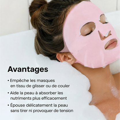 Masque facial en silicone 3D pour femme, soin hydratant liftant raffermissant anti‑rides, masque réutilisable en gel, outil de soin du visage