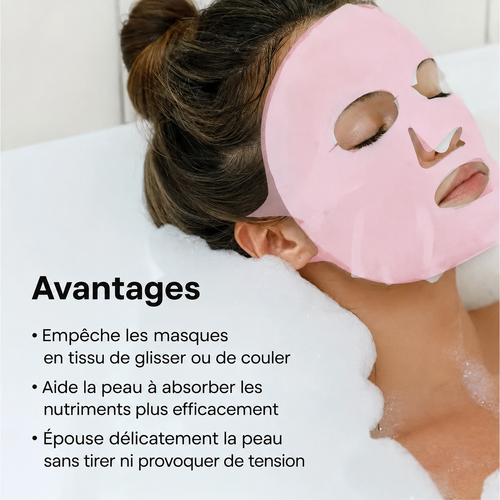 Masque facial en silicone 3D pour femme, soin hydratant liftant raffermissant anti‑rides, masque réutilisable en gel, outil de soin du visage